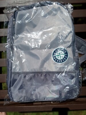 Seattle Mariners New Grey and Dark Grey Back Pack - 16 x 12 inch Bag - Sports