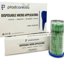 400 (4 Kegs) Green Dental Micro Applicator Brushes (Regular Tips) Disposable