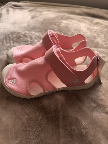 Adidas Captain Toey K scarpe da trekking atletiche ragazze giovani sandali taglia 2 rosa EF2244 - Foto 2 di 6