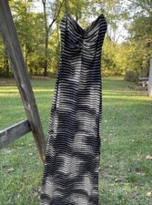Vintage Gunne Sax 90s Full Length Prom Dress Slinky Size 7 Half Moons Sparkle
