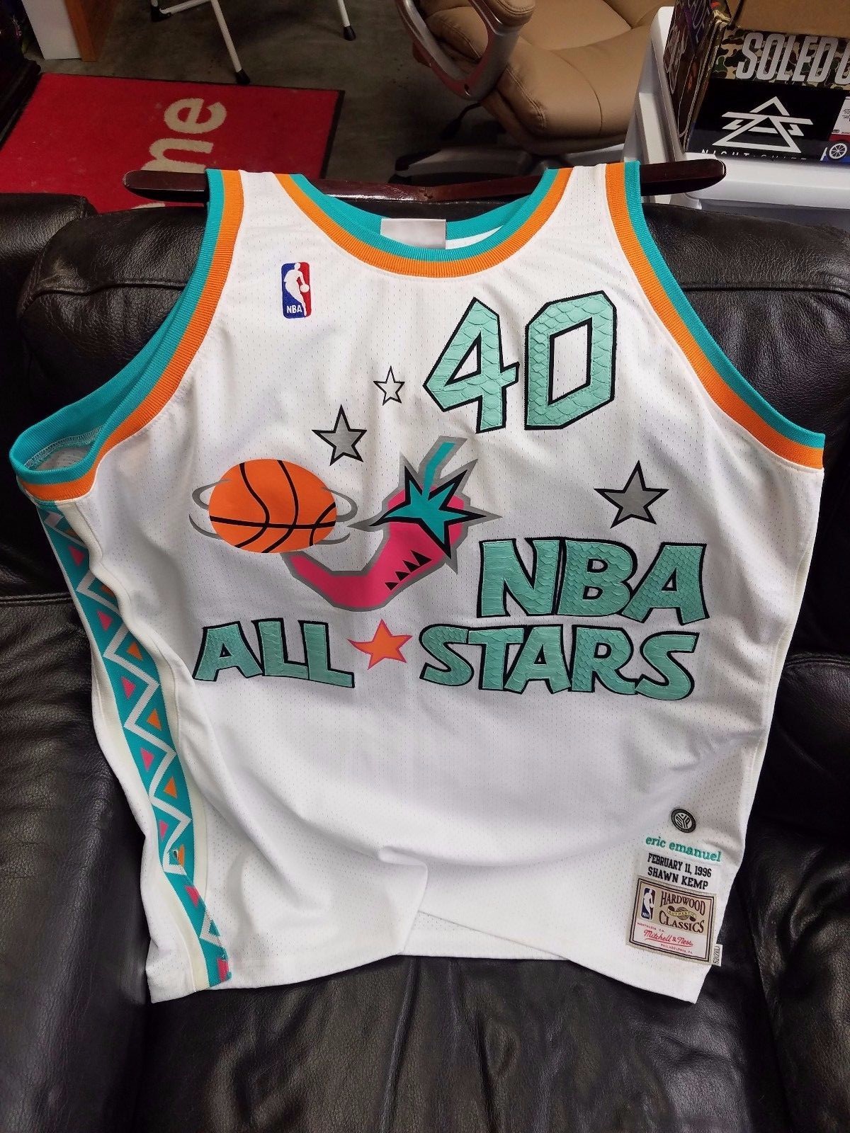 SUPER RARE ERIC EMANUEL JERSEY ALLSTAR 96 SHAWN KEMP MJ BRAND NEW | eBay