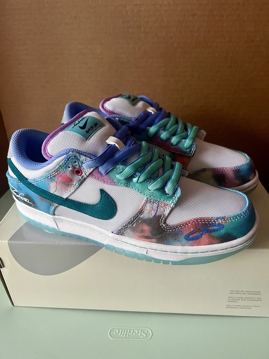 Nike Dunk SB Low Futura Laboratories Bleached Aqua Sneakers Size 8 *BRAND NEW Nike SB Dunk Low “Futura Laboratories Bleached Aqua” HF6061  main image 2
