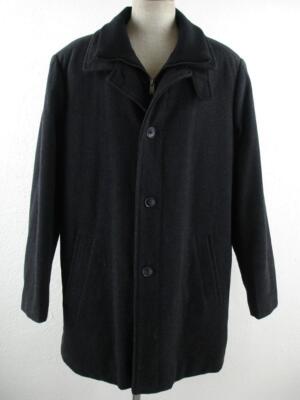 Men's 46L 2XLT Calvin Klein Coleman Charcoal Gray Bib Wool Blend Top Coat  Jacket