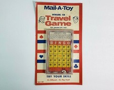 Vintage Mail-A-Toy BINGO Travel Game NOS Sealed NIP - 1950's USA Made Toy 301