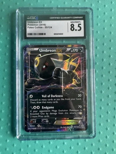 Pokémon TCG Umbreon-EX Fates Collide 55/124 Holo Rare EX CGC 8.5 PSA