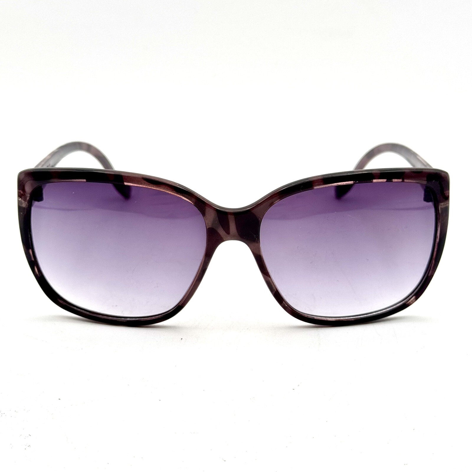 Purple Leopard Print Cat Eye Sunglasses with Gradient Lenses-image