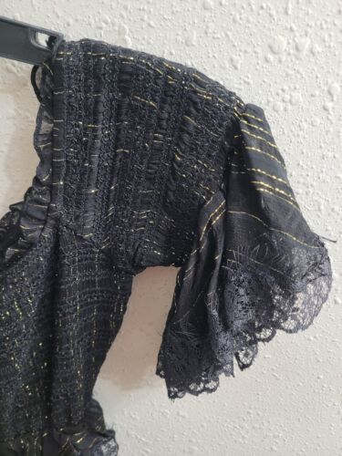 Rokoko Sand X Revolve Gr. XS Adina schwarz gold Ausschnitt Maxikleid NEU $ 597 - Bild 7 von 19