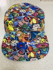 2015 POKEMON NINTENDO Characters All Over Print SNAPBACK HAT CAP Pikachu