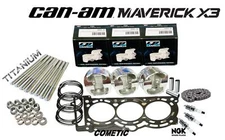 Can Am X-3 X3 Turbo Top End Rebuild Kit 74 Pistons Rings Cylinder Assembly Parts