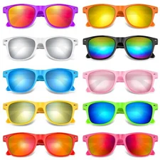 10Pack Neon Party Sunglasses Retro Glasses Party Favor Supplies for Birthday
