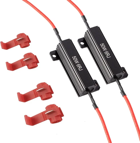 50W 6Ohm Load Resistors for Fix LED Bulb Fast Hyper Flash Turn Signal Blink Erro