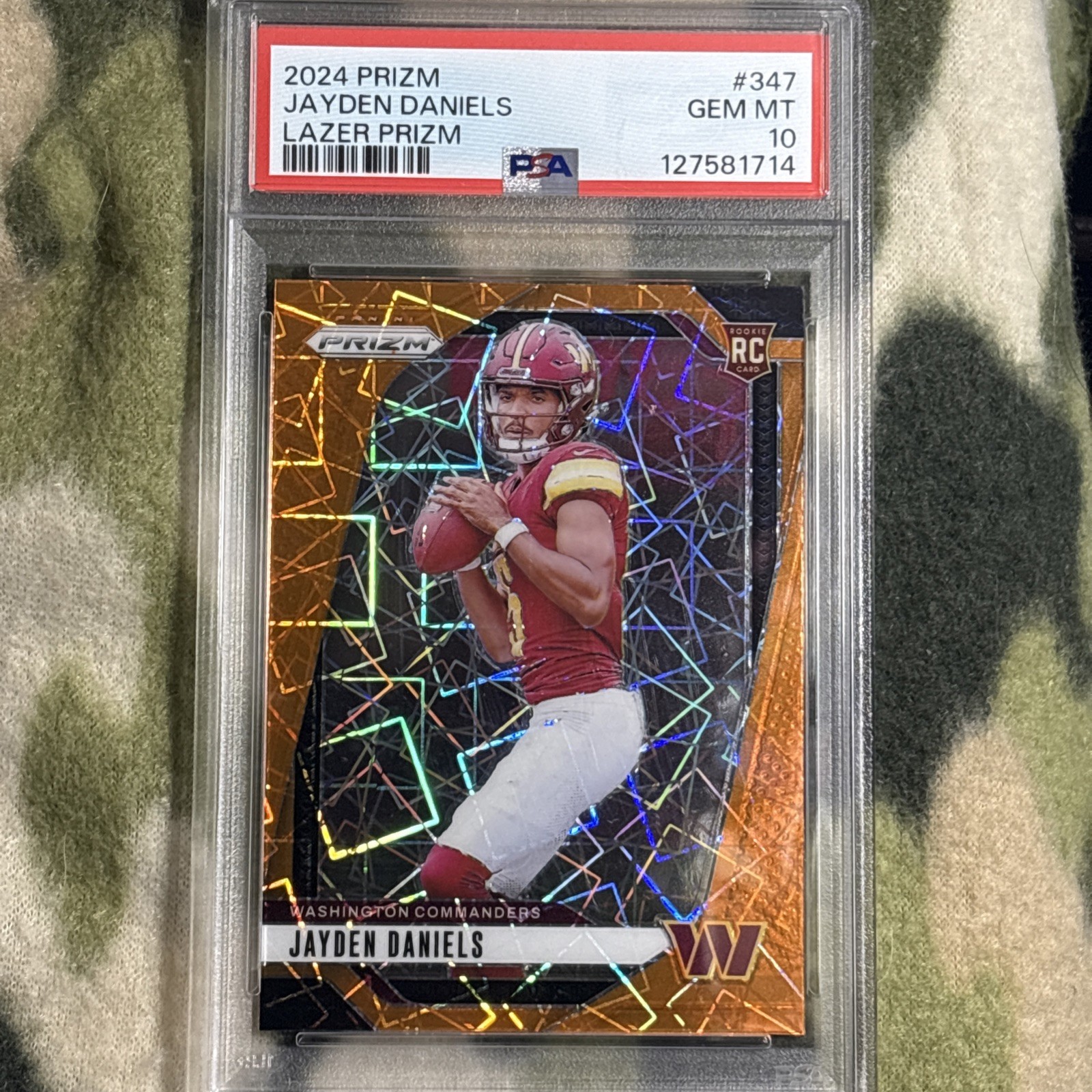 Jayden Daniels Panini Prizm #347 Lazer