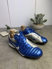 Nike Vintage Total 90 Shift TF Turf Soccer Shoes Blue Silver US 10 / 44 Football