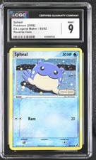 CGC 9 MINT Spheal 2006 EX Legend Maker 65/92 Reverse Holo Stamped Pokemon Karte