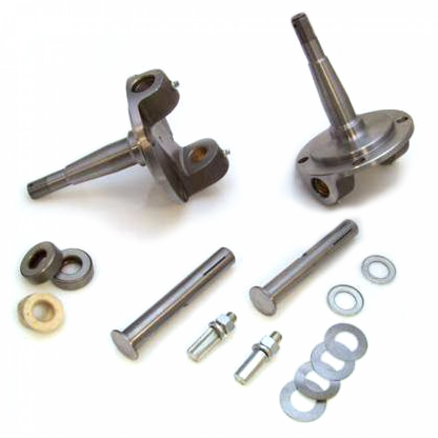1928-1948 Ford Straight Axle Round Spindles + King Pin Kit Bushings Installed 