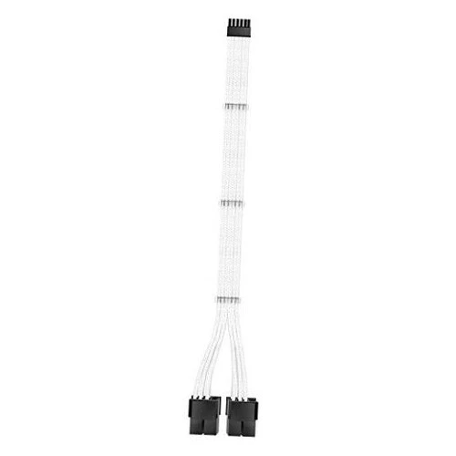 RTX 3000 Series 12 Pin to Dual 8 Pin PCIe Sleeved Extension Cable 300 MM White