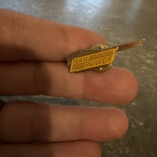 Vintage Nintendo Power Team Power Yellow Gold Members Pin 1980’s