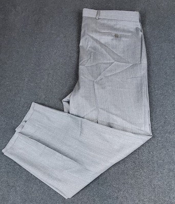 Nordstrom Wool Cashmere Blend Pleated Gray Dress Pants Mens 43 (44x30)