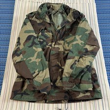 Vintage Alpha Industries Coat Mens Small Woodland Camo Cold Weather Field USA