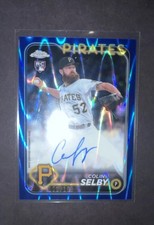 2024 Topps Chrome Rookie Autograph Colin Selby Blue RayWave Refractor /150 (RC)