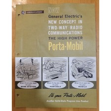 GENERAL ELECTRIC PHAMPLET - ECR-1162 - 2 WAY RADIO PORTA-MOBIL