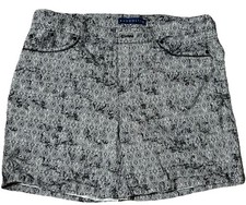 BANDOLINO Amy Shorts Black White Size 12 Stretch Pockets Cuff Beach Boho Chic