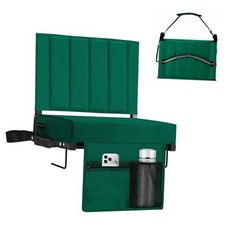 Stadium Seat for Bleachers with Back Support, Portable Bleacher Seat 1 Green