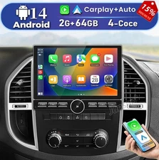 Android 14 CarPlay 2G+64G SWC Car Radio Stereo For Mercedes Benz Vito Metris GPS