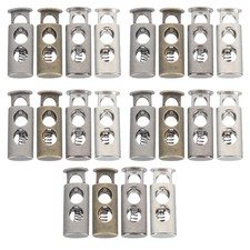 20 Pcs Metal Strap Buckle Cord Locks Shoelace Spring Buckles