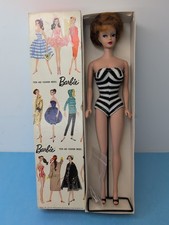 Muñeca Barbie Mattel Vintage Años 60 Original Corte Burbuja Tiziano Pelirroja Con Caja Rm9