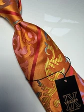 NWT VERSE 9 MULTI COLOR FLORAL STYLE PRINT SILK DESIGNS NECK TIE & HANKY