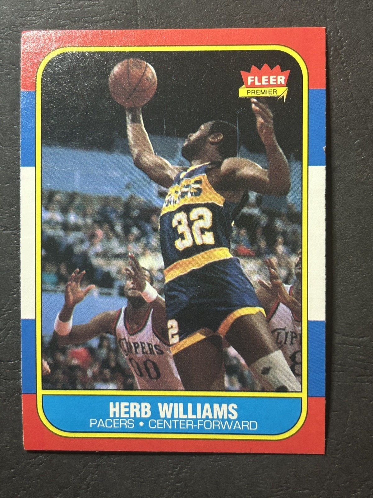 1986-87 Fleer Basketball Premier Edition # 125 Herb Williams Indiana Pacers