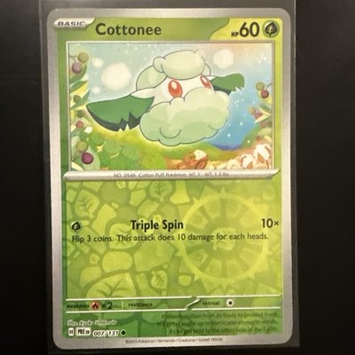 Cottonee 007/131 Sv: Prismatic Evolutions Reverse Holo