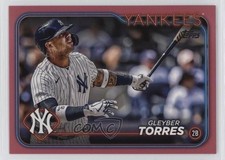 2024 Topps Series 1 Mother's Day Hot Pink 37/50 Gleyber Torres #210 18c3