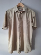 Quiksliver Shirt Size L Short Sleeve Nutral Colour 100% Cotton