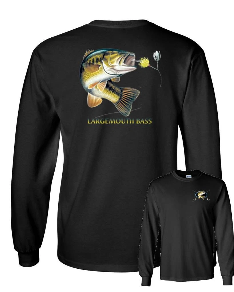 Largemouth Bass Fisherman Fishing Lure Long Sleeve T-Shirt