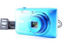 Nikon Coolpix S3600 Blue Exc Compact Digital Camera Y3873