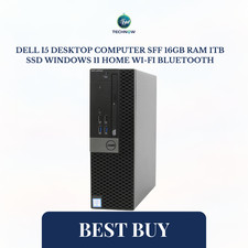 Dell i5 Desktop Computer SFF 16GB RAM 1TB SSD Windows 11 Home Wi-Fi Bluetooth
