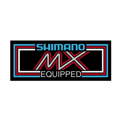 Shimano MX - Blue Red - chrome decal