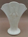 Vintage Shawnee Pottery Iris Fan Vase Cream Ivory 6" Art Pottery USA MCM Decor