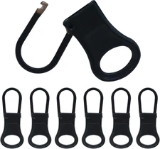 6pcs Metal Zipper Pulls Replacement Tabs Detachable Extenders for Jackets Bags