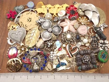 Vintage-Now 50+ Piece CRAFTING LOT Jewelry making Lot Large Variety Pieces #5