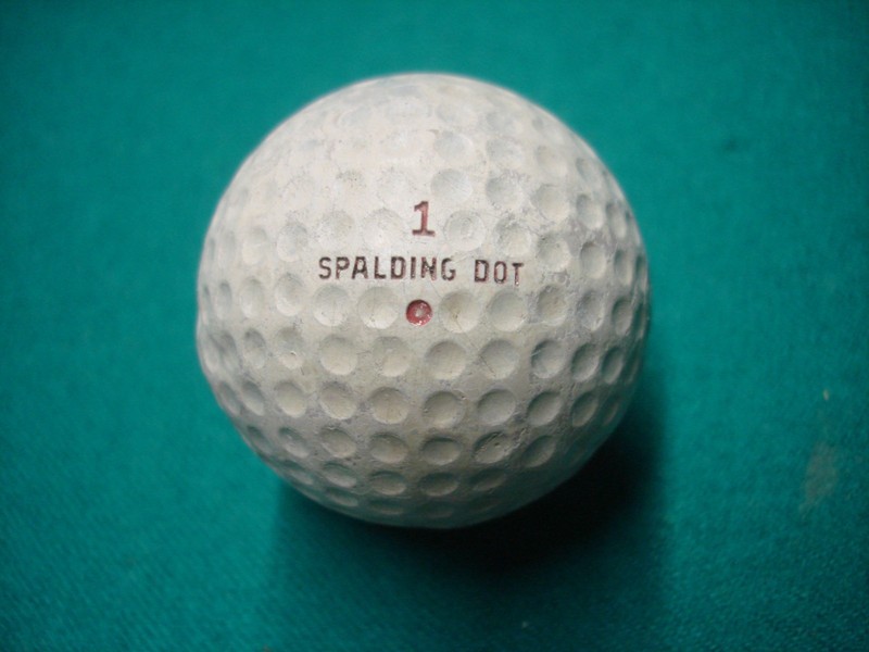 Vintage   SPALDING DOT    golf ball - Red - Cadwell-Geer cover