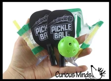 1 Mini Tabletop Pickleball Game Set - Net, Paddles and Ball - Indoor Office Tabl