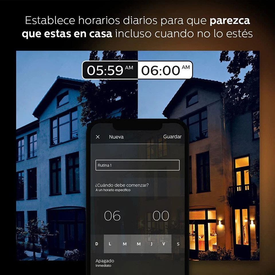 Philips Hue 2-Pack White Ambiance BR30 60W Equivalent Dimmable LED Smart Flood - Image 4 of 4