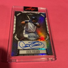 2025 Leaf a Bronx Legacy Cecil Fielder Yankees Silver Prismatic Auto #BA-CF1 /65