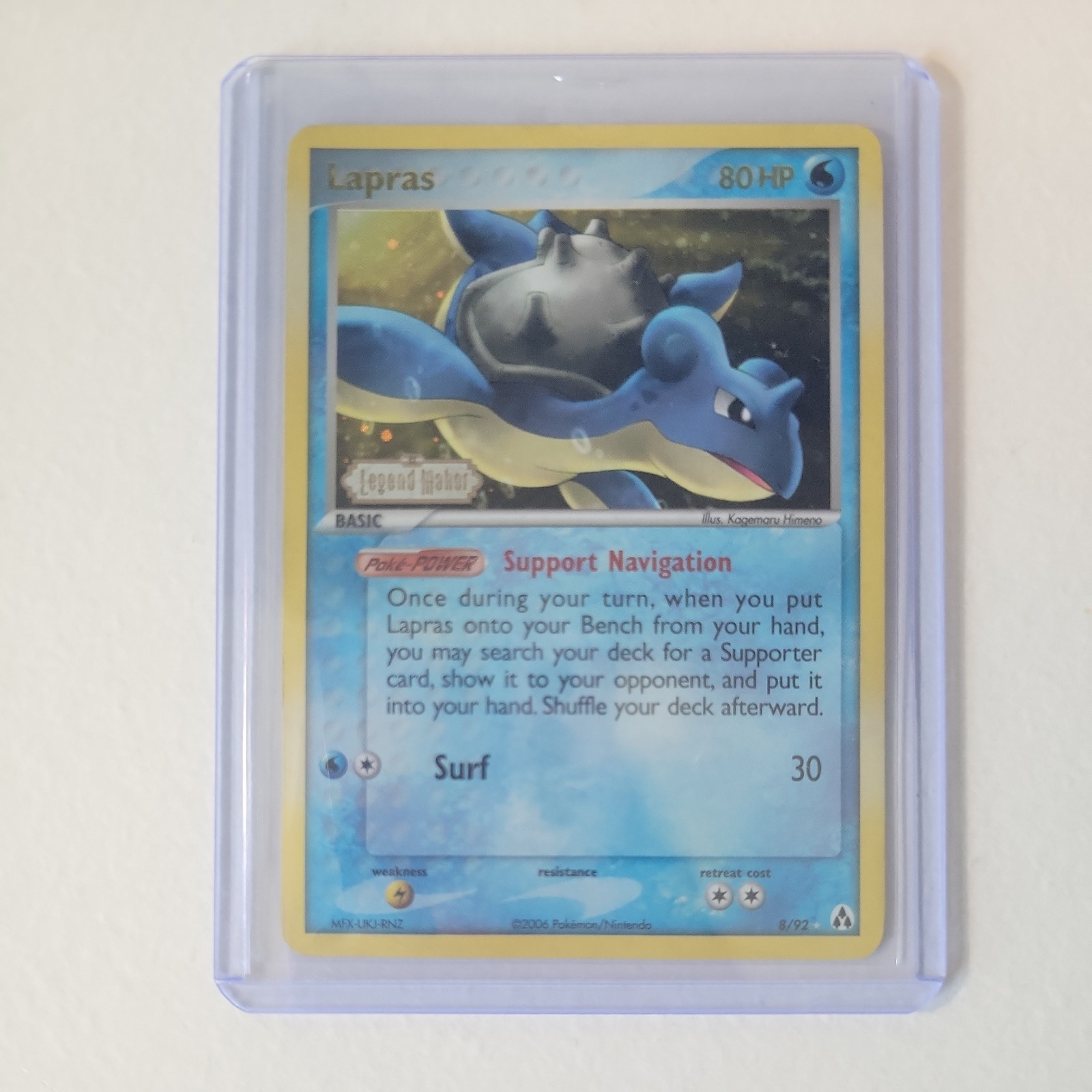 Lapras 8/92 Ex Legend Maker Holo Stamped Lightly Played