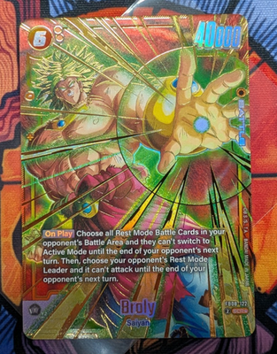 Broly FB08-122 Secret Rare Gold Alternate Art Saiyan's Pride