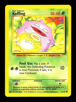 Koffing Common Base Set 051/102 LP