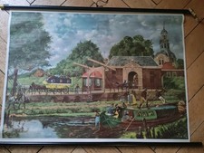 Schulwandkarte Rollkarte alte Verkehrsmittel Wandbild